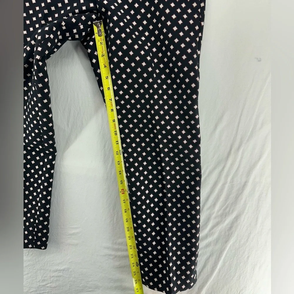 Kate Spade Diamond Cigarette Cropped Black Pants Women’s Size 6‎